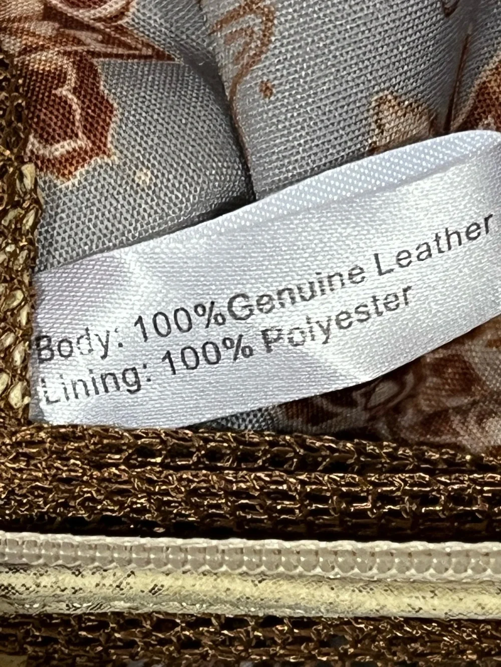 HOBO Leather Makeup Bag Travel Pouch Mesh Zip Pockets Floral Lining Metallic